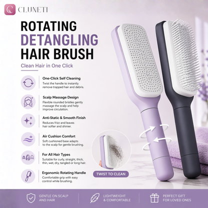Self-Cleaning Hair Brush - Cluneti™
